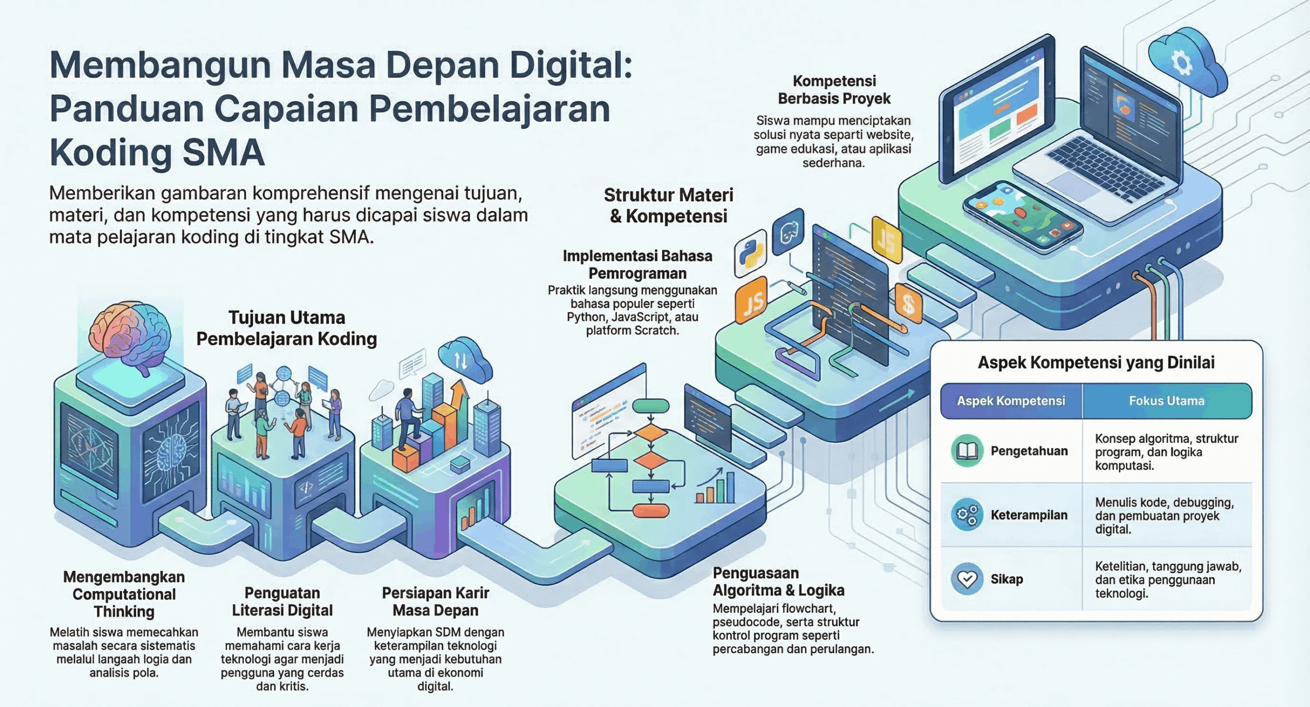 capaian pembelajaran mapel koding SMA dalam kurikulum pendidikan